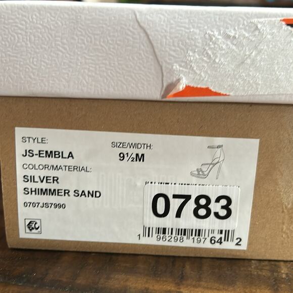 Jessica Simpson Jaeye Dress Sandals Stiletto Heel Rhinestone Straps NEW Size 9.5 - Picture 11 of 11